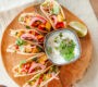 Mini Tacos Nectarine Crevette – Sauce Coco Coriandre